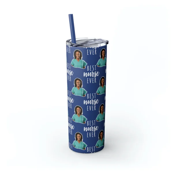 Custom Nurse Skinny Tumbler with photo