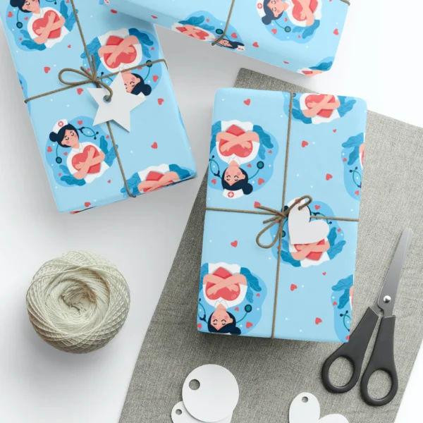 Nurse Christmas Gift Wrapping Paper