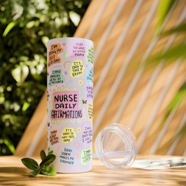 Nurse Gift Daily Affirmations Tumbler context